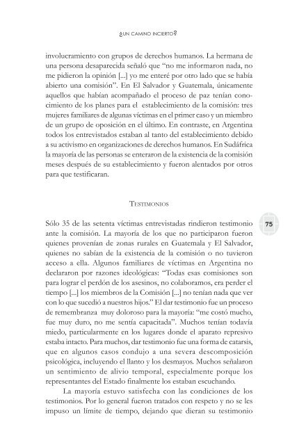 comisiones de la verdad final - Comisión de Derechos Humanos del ...