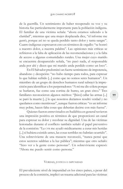 comisiones de la verdad final - Comisión de Derechos Humanos del ...