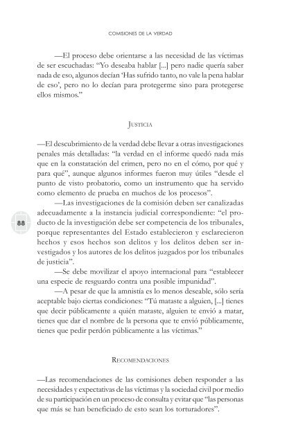 comisiones de la verdad final - Comisión de Derechos Humanos del ...