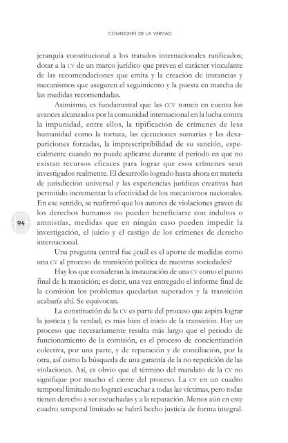 comisiones de la verdad final - Comisión de Derechos Humanos del ...