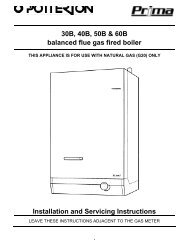 30B, 40B, 50B & 60B balanced flue gas fired boiler Installation and ...