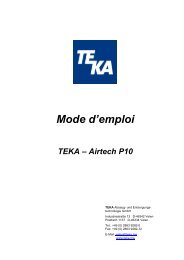 Mode d'emploi - TEKA GmbH