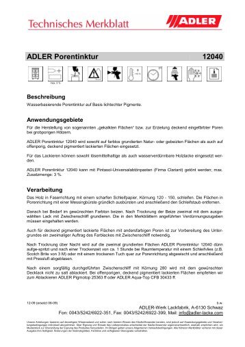 ADLER Porentinktur 12040