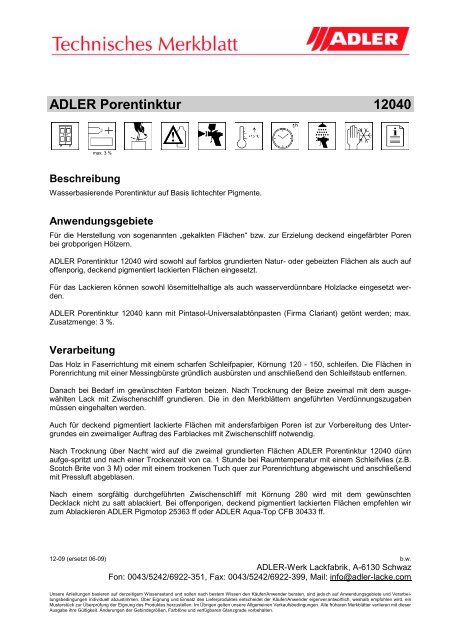 ADLER Porentinktur 12040