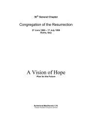 A Vision of Hope - Congregation of The Resurrection