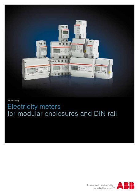 Electricity meters for modular enclosures and DIN rail