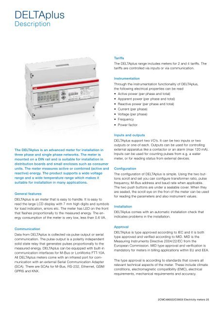Electricity meters for modular enclosures and DIN rail