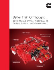 Better Train Of Thought. - Cummins Engines