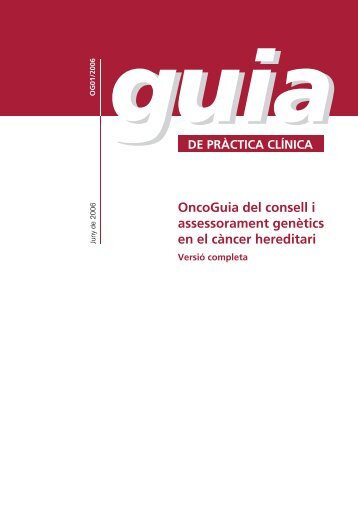 OncoGuia del consell i assessorament genètics en el càncer hereditari