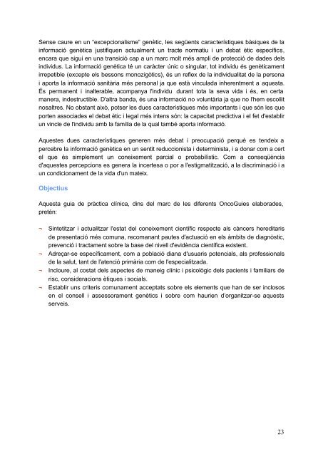 OncoGuia del consell i assessorament genètics en el càncer hereditari