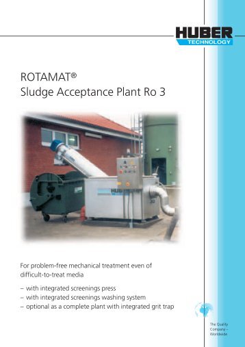 ROTAMATÂ® Sludge Acceptance Plant Ro 3 - brochure english