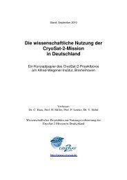 Nutzungskonzept - CryoSat-ProjektbÃ¼ro