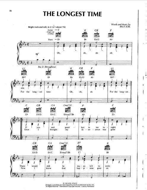 Billy Joel Big Shot Sheet Music in C Major (transposable