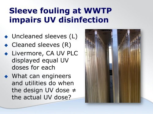 UV Applications for Reuse and the New NWRI Guidelines ...