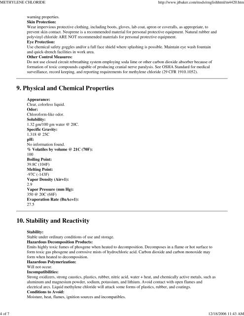 METHYLENE CHLORIDE