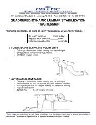 quadruped dynamic lumbar stabilization progression - Orthopaedic ...