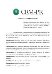RESOLUÃÃO CRM-PR n.Âº 190/2013 - Conselho Federal de Medicina