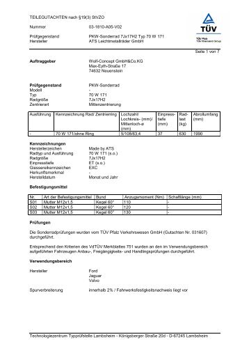 TEILEGUTACHTEN nach Â§19(3) StVZO Nummer 03-1810-A05-V02 ...