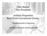Chet Balder Vice President Ardmin Properties Real ... - Live Out Loud