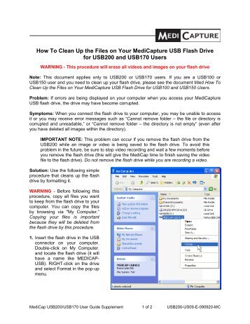 How To Clean Up the Files on Your MediCapture USB Flash Drive ...