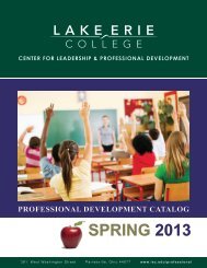 online course descriptions - Lake Erie College