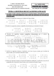 TEMA 3: SISTEMAS DE ECUACIONES LINEALES