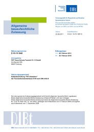 DIBt - Deutsche Institut fÃ¼r Bautechnik - WeGo Systembaustoffe GmbH