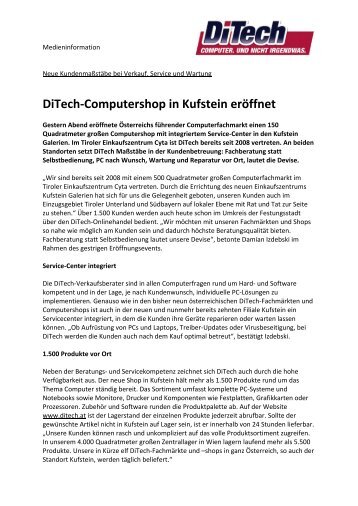 Ditech-Computershop in Kufstein er