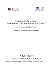 Final Publishable Report - Fashioning the Early Modern