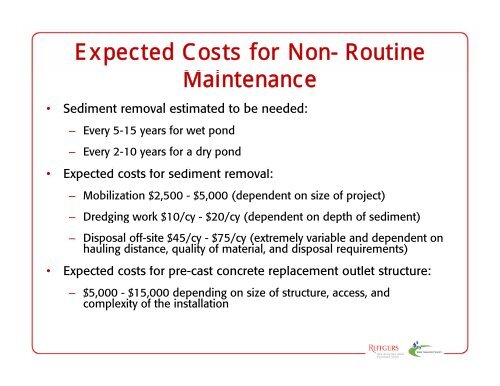 Detention Basin Retrofits and Maintenance - Rutgers Cooperative ...