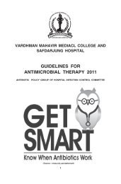 Guidelines For Antimicrobial Therapy-2011 - Safdarjung Hospital