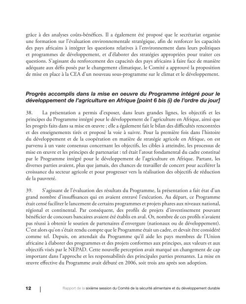 CFSSD Report_FR.indd - Economic Commission for Africa - United ...