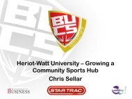 Heriot-Watt University â Growing a Community Sports Hub Chris Sellar