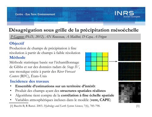 Adaptation des outils PHYSITEL/HYDROTEL au milieu ... - Ouranos