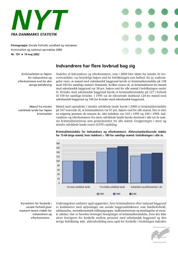 Nyt: Kriminalitet og national oprindelse 2000 - Danmarks Statistik
