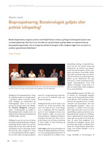 Bioprospektering: Bioteknologisk gulljakt eller politisk luftspeiling?
