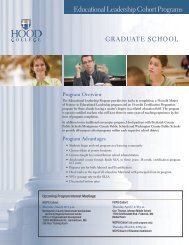 The Educational Leadership program - Hood College