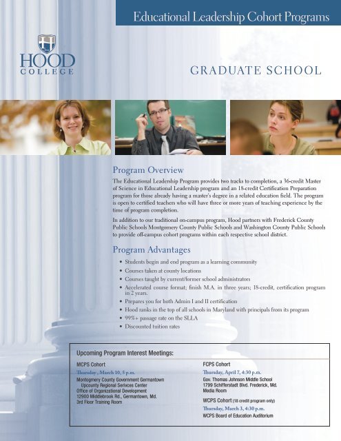 The Educational Leadership program - Hood College