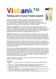 Viabankâ¢ Taking care of your frozen assets! - MWE - Medical Wire