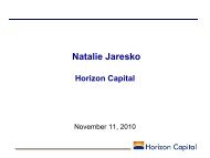Natalie Jaresko Horizon Capital