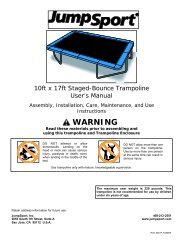 10'x17' StagedBounce Rectangular Trampoline User's ... - JumpSport