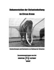 Dokumentation der Elefantenhaltung im Circus Krone