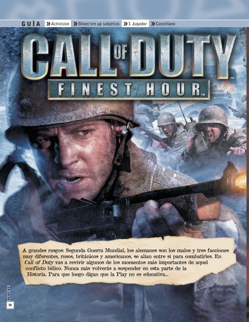 Descargar Call of duty: Finest Hour - Mundo Manuales