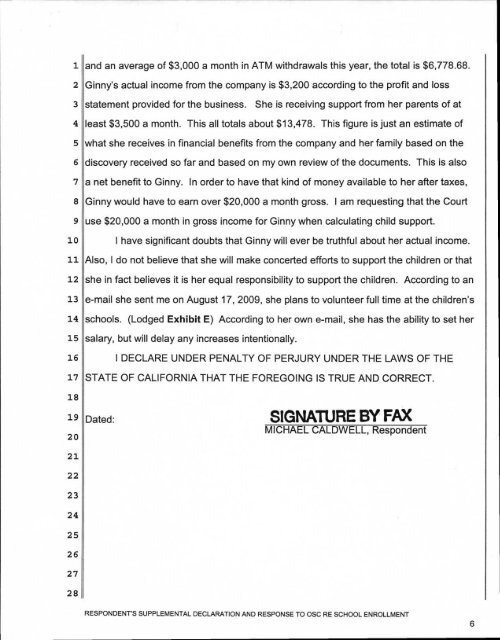 Respondent Supplemental Declaration and Response ... - Home Page