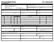 Account Order - Mazda