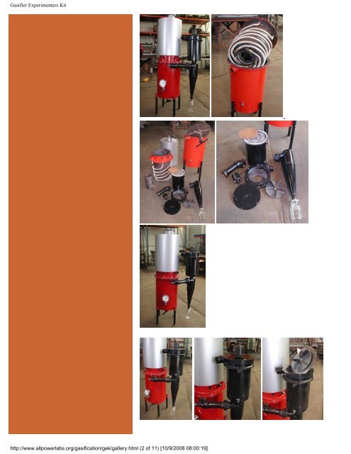 Gasifier Experimenters Kit - Pole Shift Survival Information