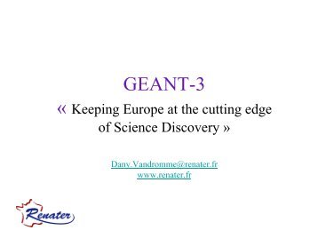 GEANT Gigabit European Academic Network