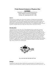 Finite Element Analysis of Rupture Disc