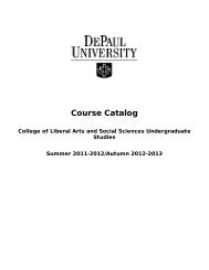College of Liberal Arts and Social Sciences - DePaul University