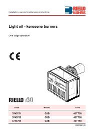 Light oil - kerosene burners - Riello Burners